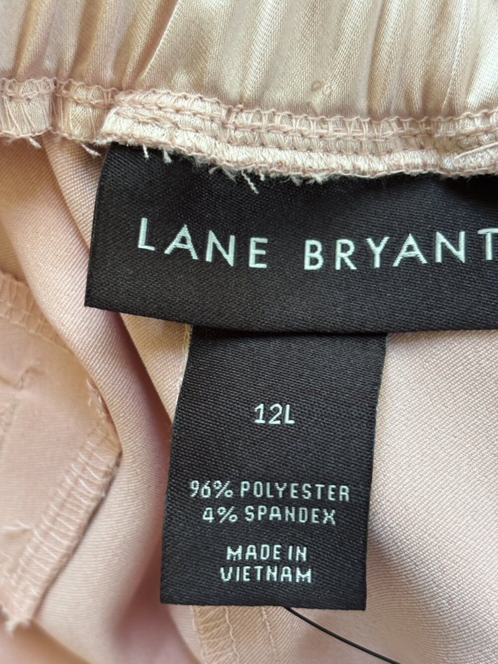 Lane Bryant Pull-On Satin Wide Leg Pants Size 12L NWT - Picture 3 of 4